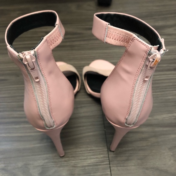 Jeffrey Campbell Pink Leather Heeled Sandals - Picture 4 of 6